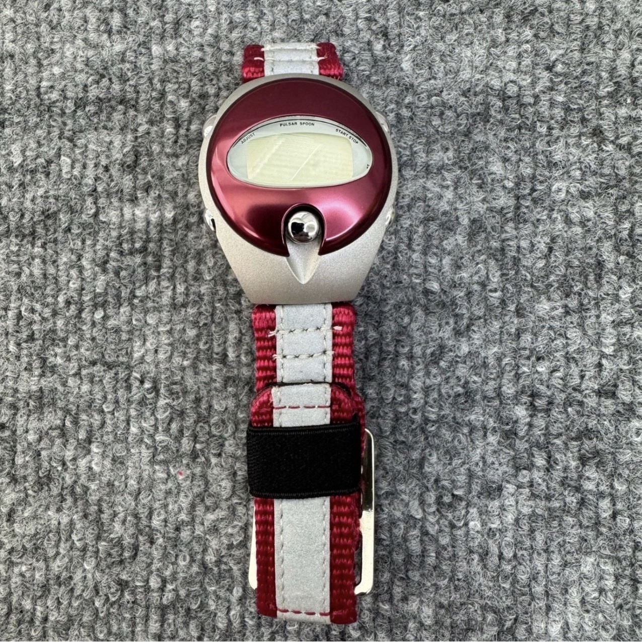 Pulsar Spoon Digital Watch Silver Pink Retro Unique Y2k Style Collectible